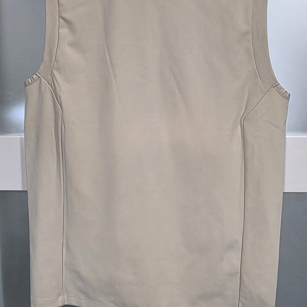 G/FORE Cream and Black Logo Golf Vest - Picture 5 of 6